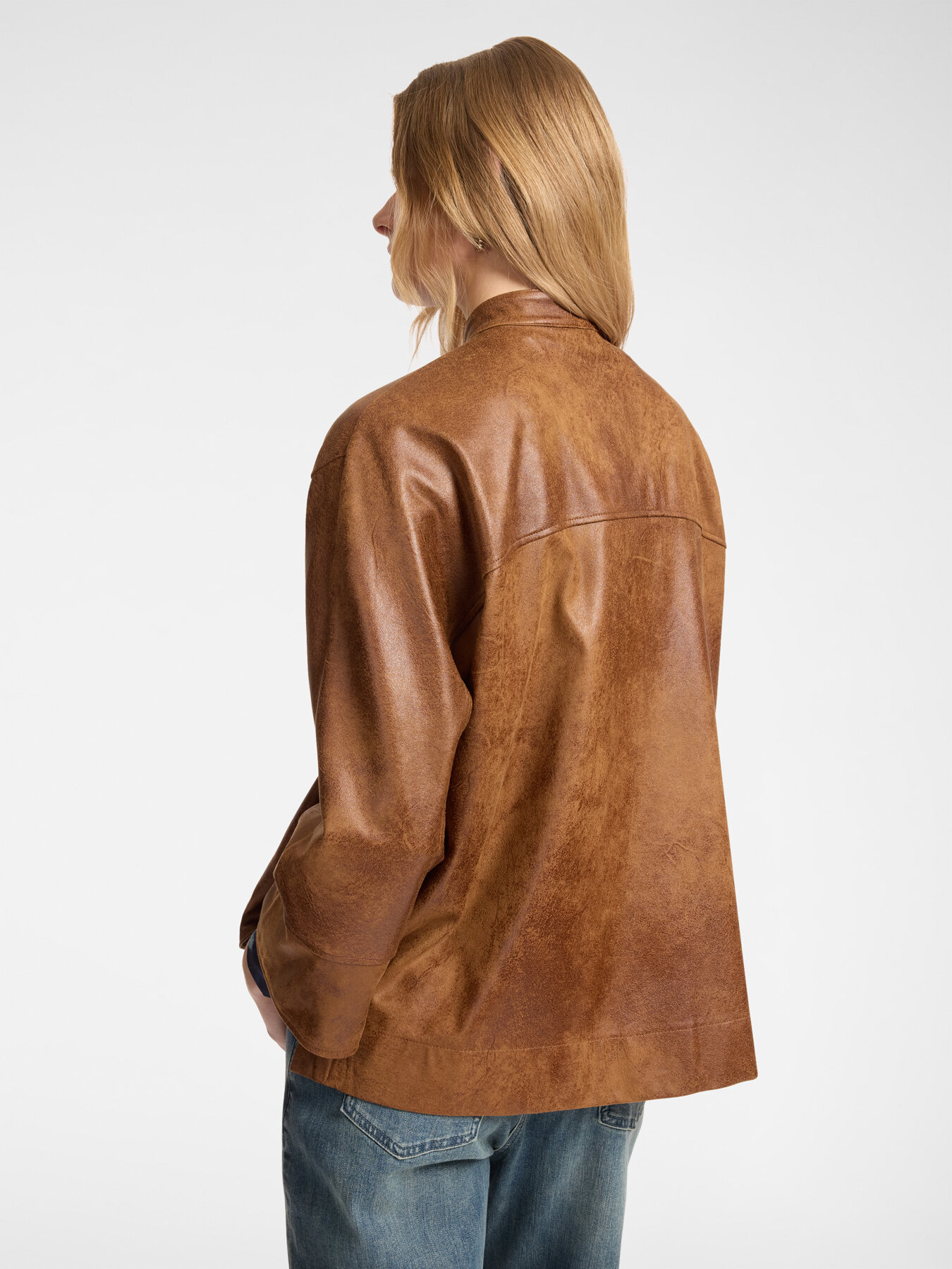 Vintage effect fabric shirt image number 1