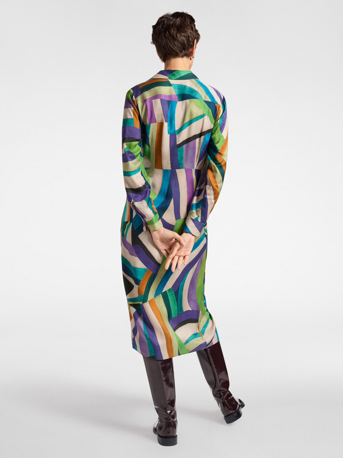 Wrap dress stampa multicolor image number 1