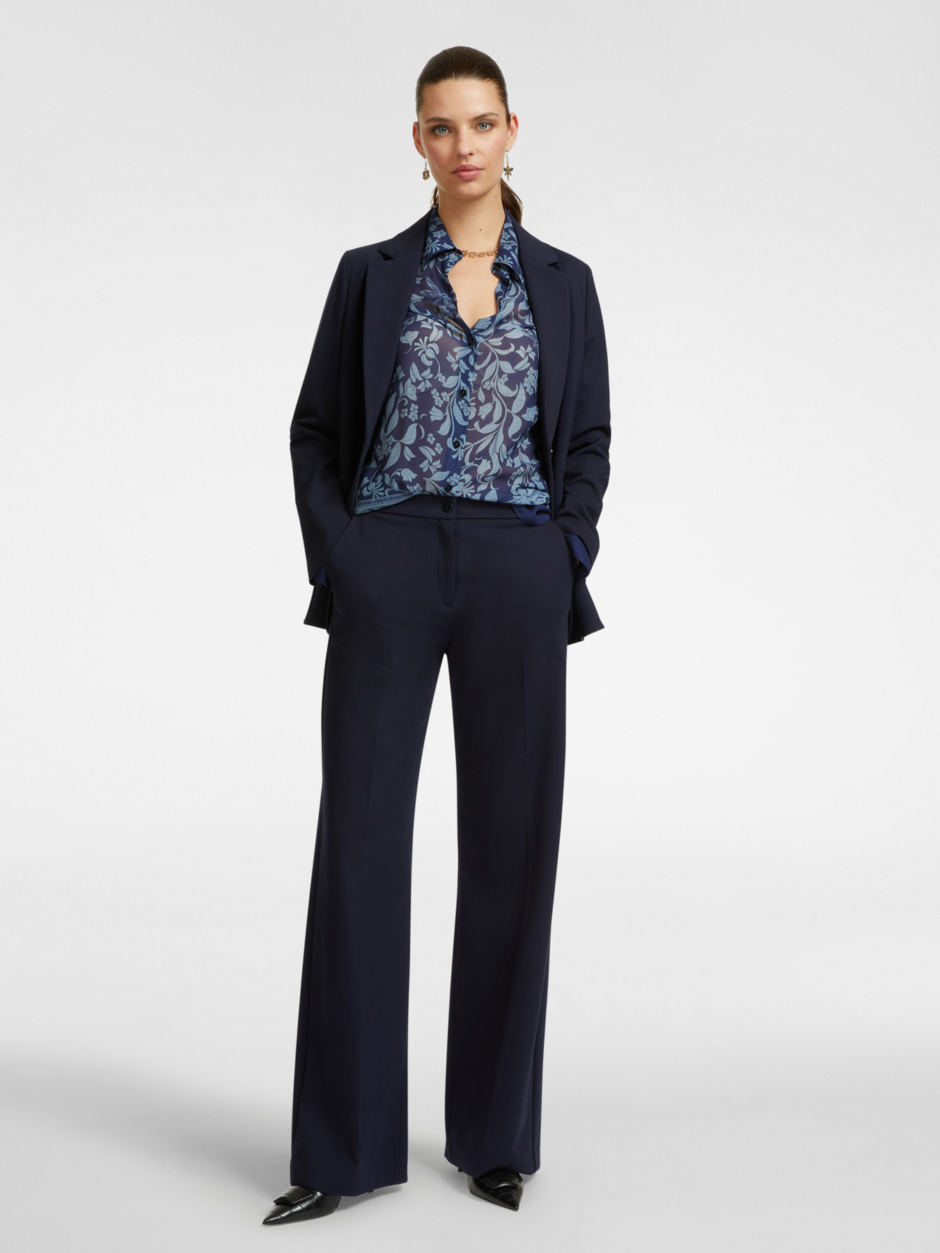 Men's cut Milano knit fabric trousers image number 0