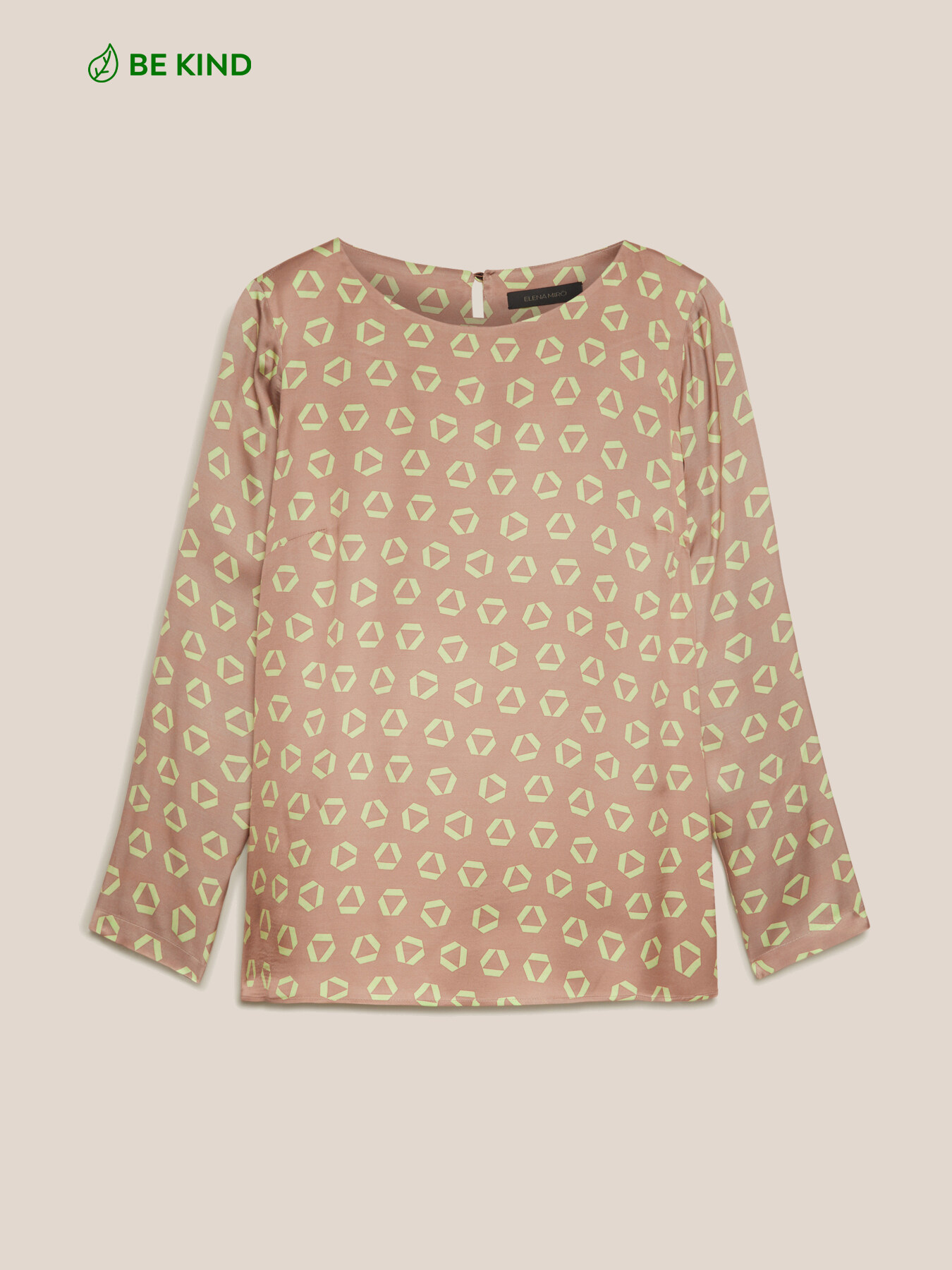 Blusa in raso stampato Ecovero&trade; image number 4