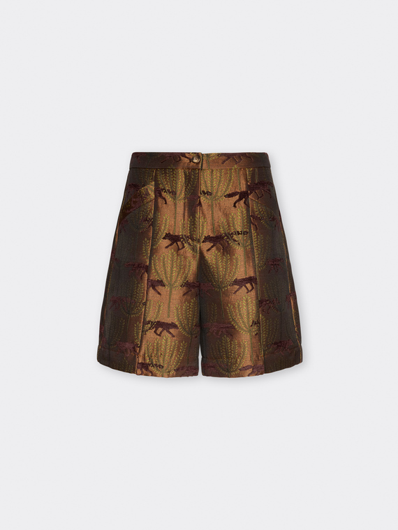 Bermuda-Shorts aus Jacquard in Schneiderqualit&auml;t