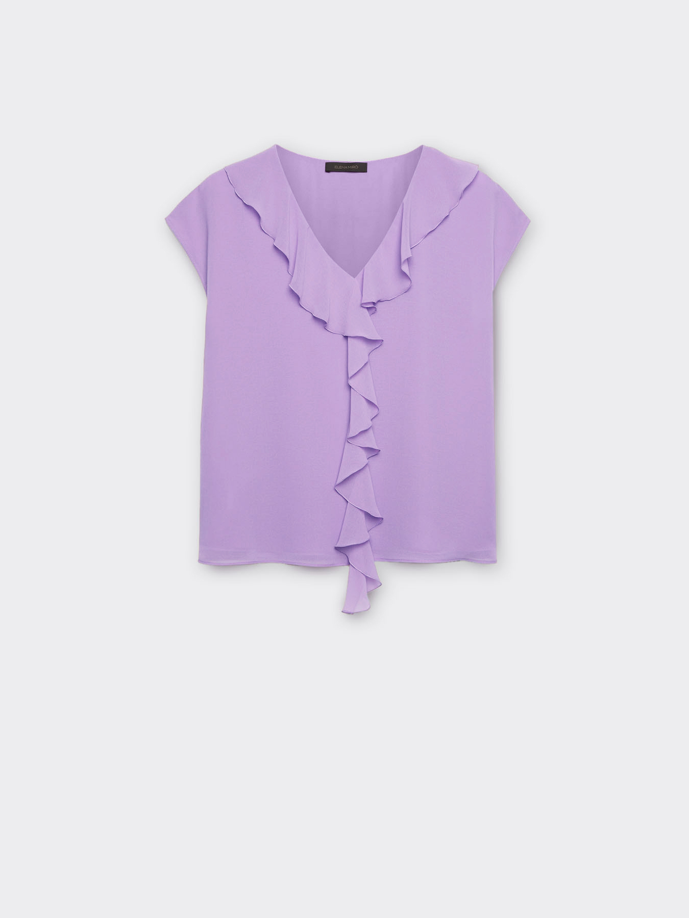 Kurz&auml;rmelige Bluse mit Gummizug image number 5