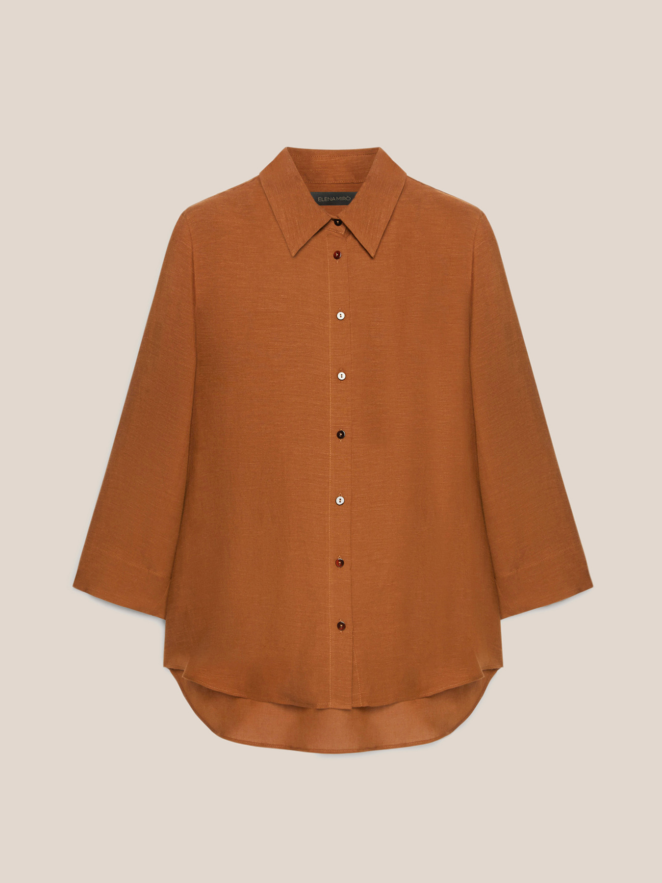 Linen and tencel shirt image number 4