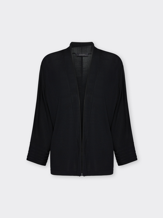 Cardigan en viscose m&eacute;lang&eacute;e