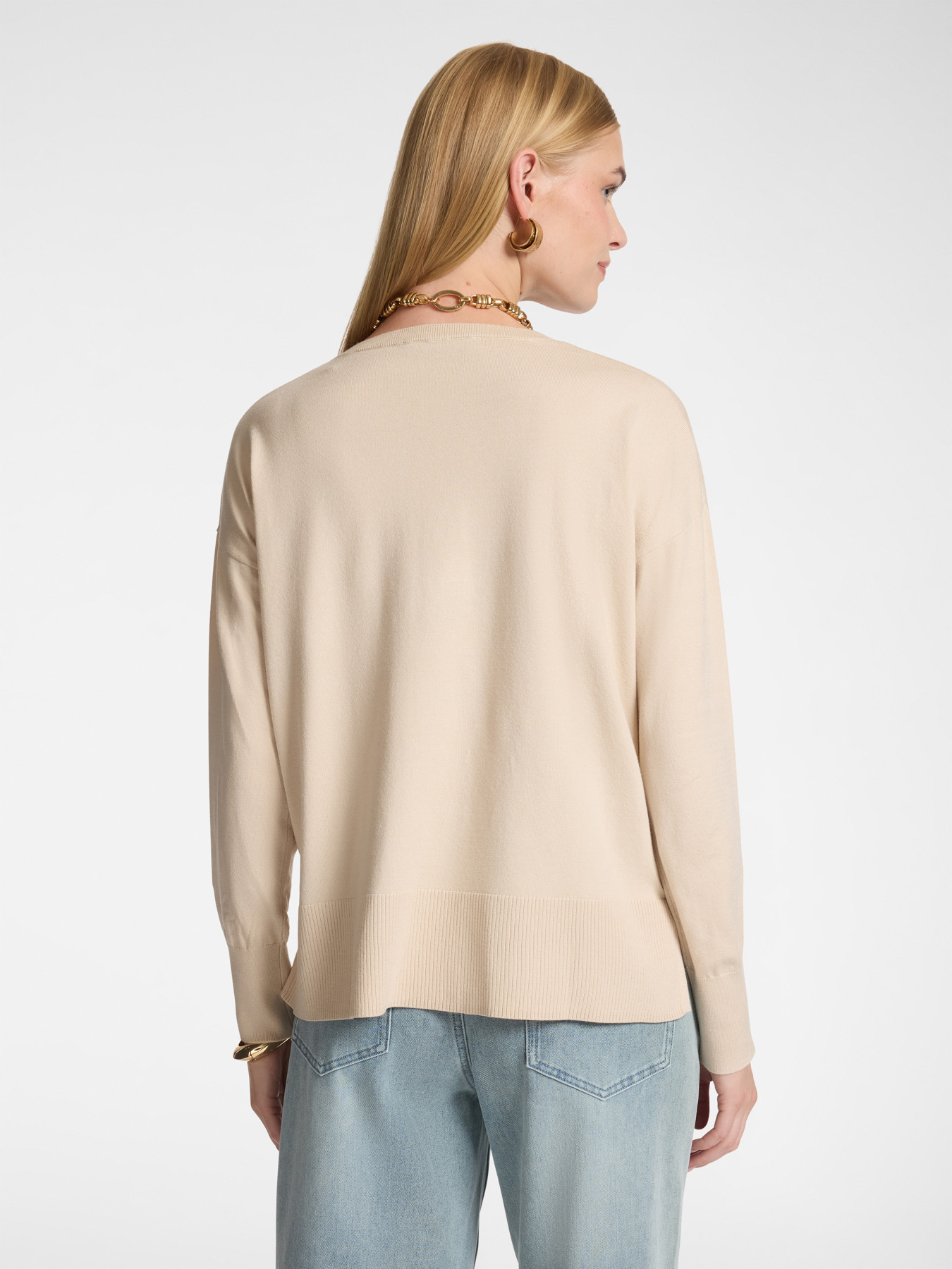 Viscose crew neck sweater image number 1