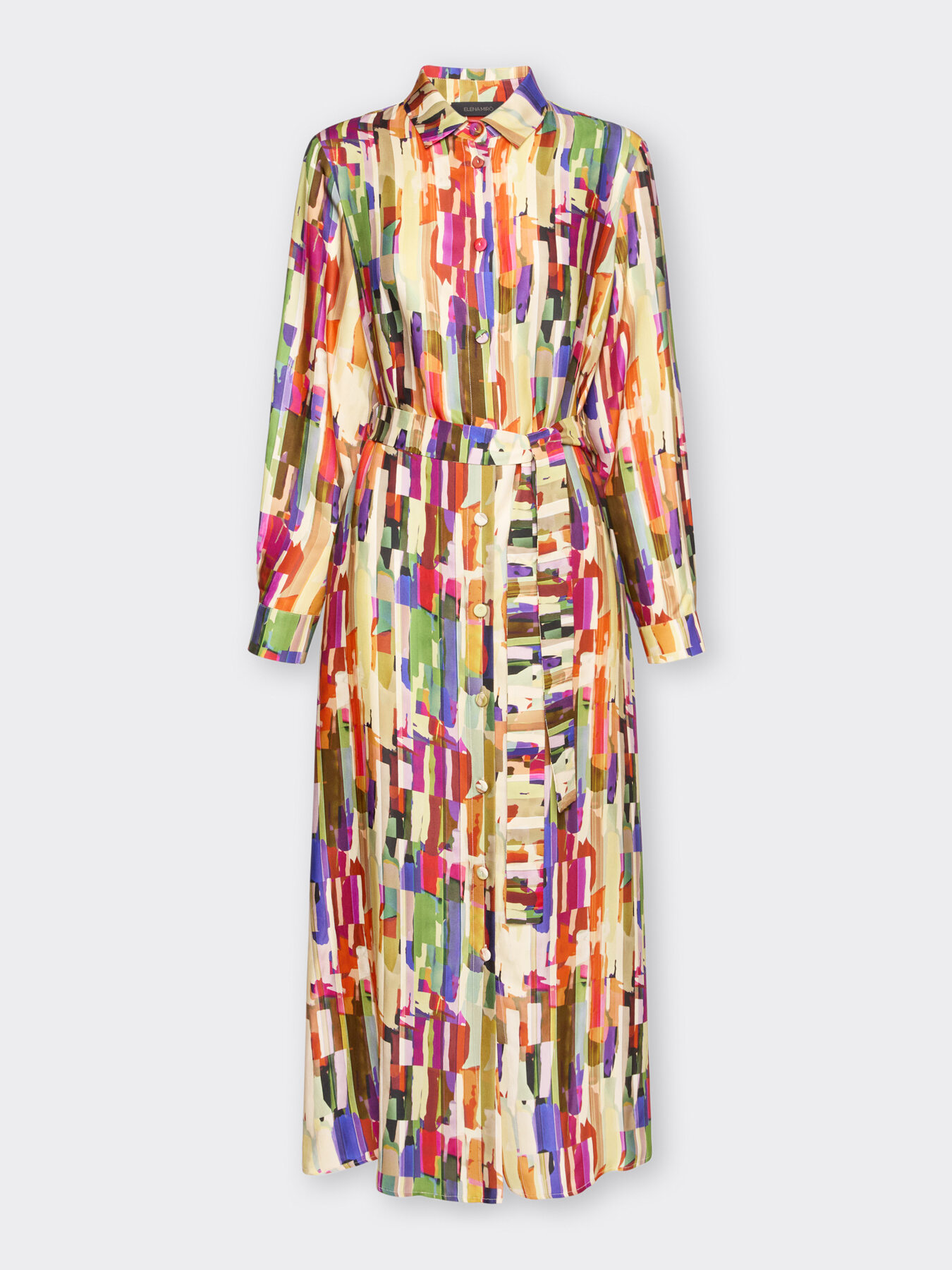 Printed shirt dress image number 4