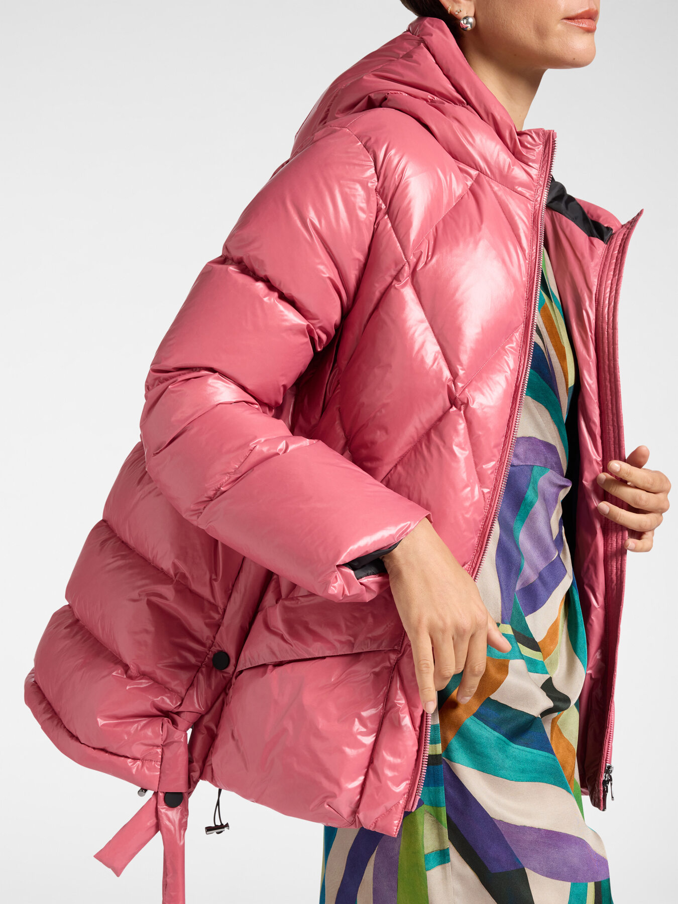 Daunenjacke mit Rautenmuster und gro&szlig;en Taschen image number 2