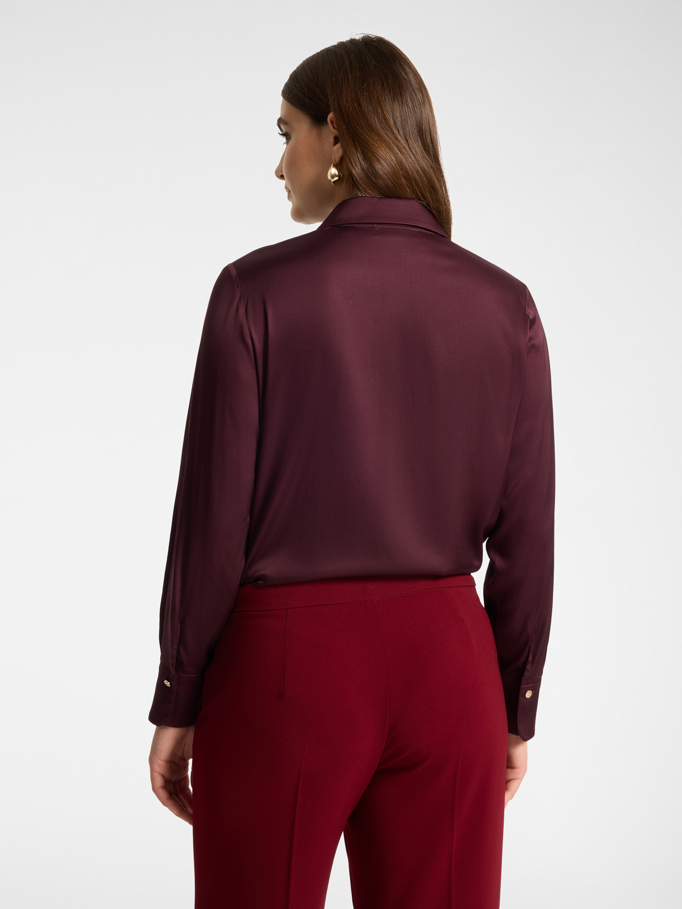 Camicia in raso di viscosa stretch image number 1
