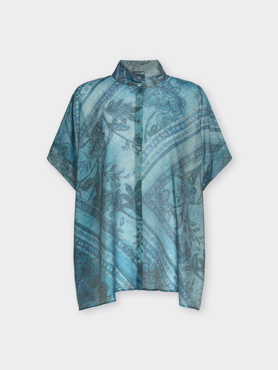 Printed lyocell shirt