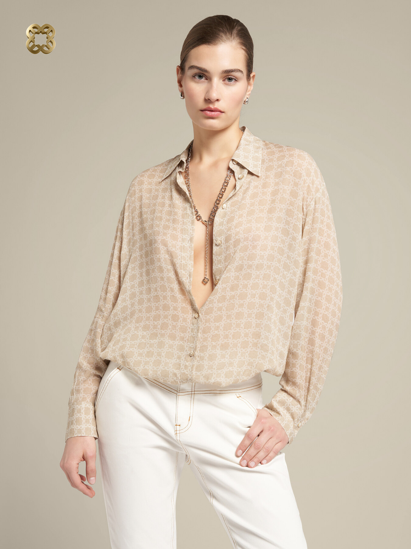 Monogram-print shirt image number 0