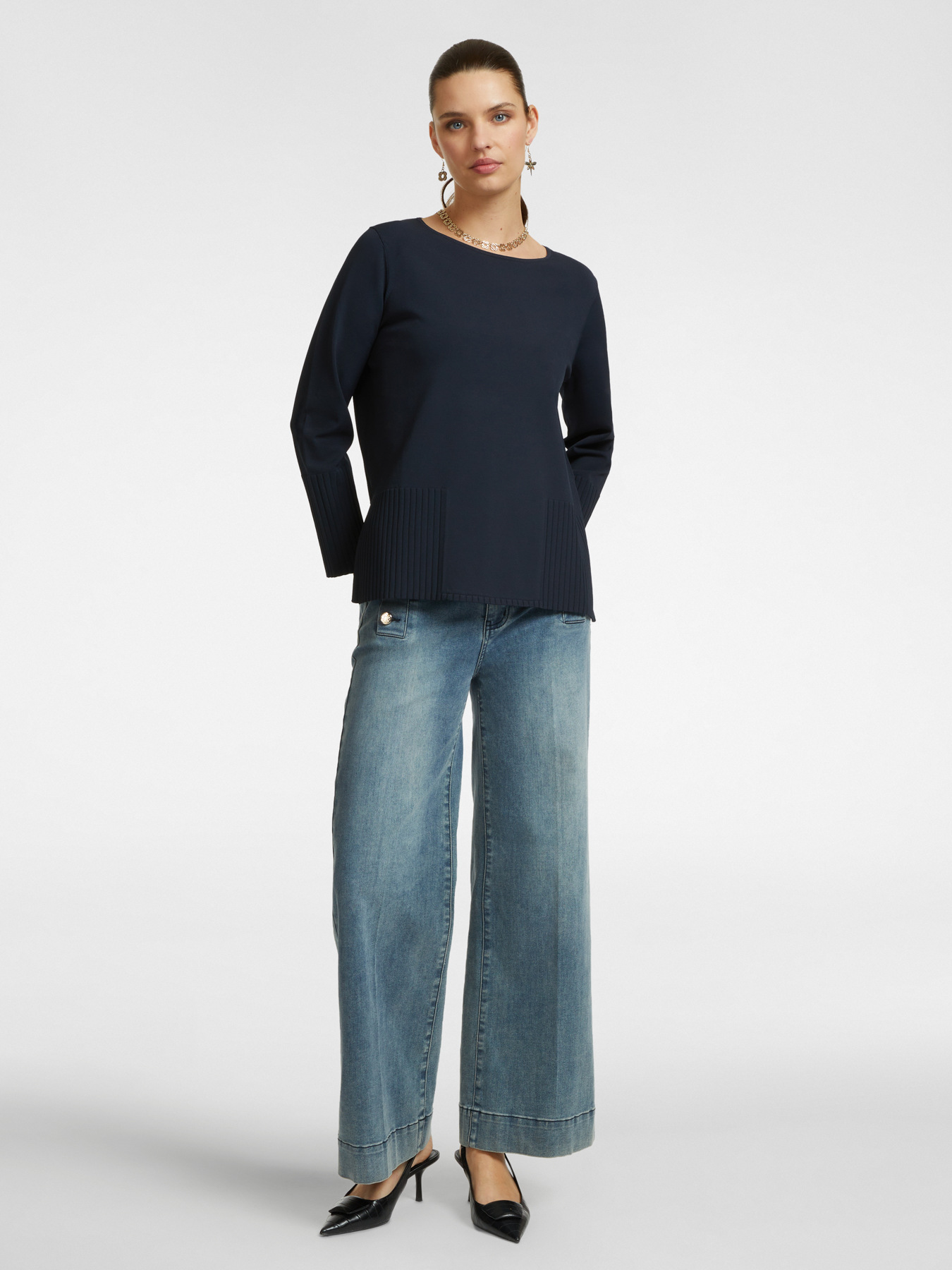 Pullover mit gerippten Details image number 2