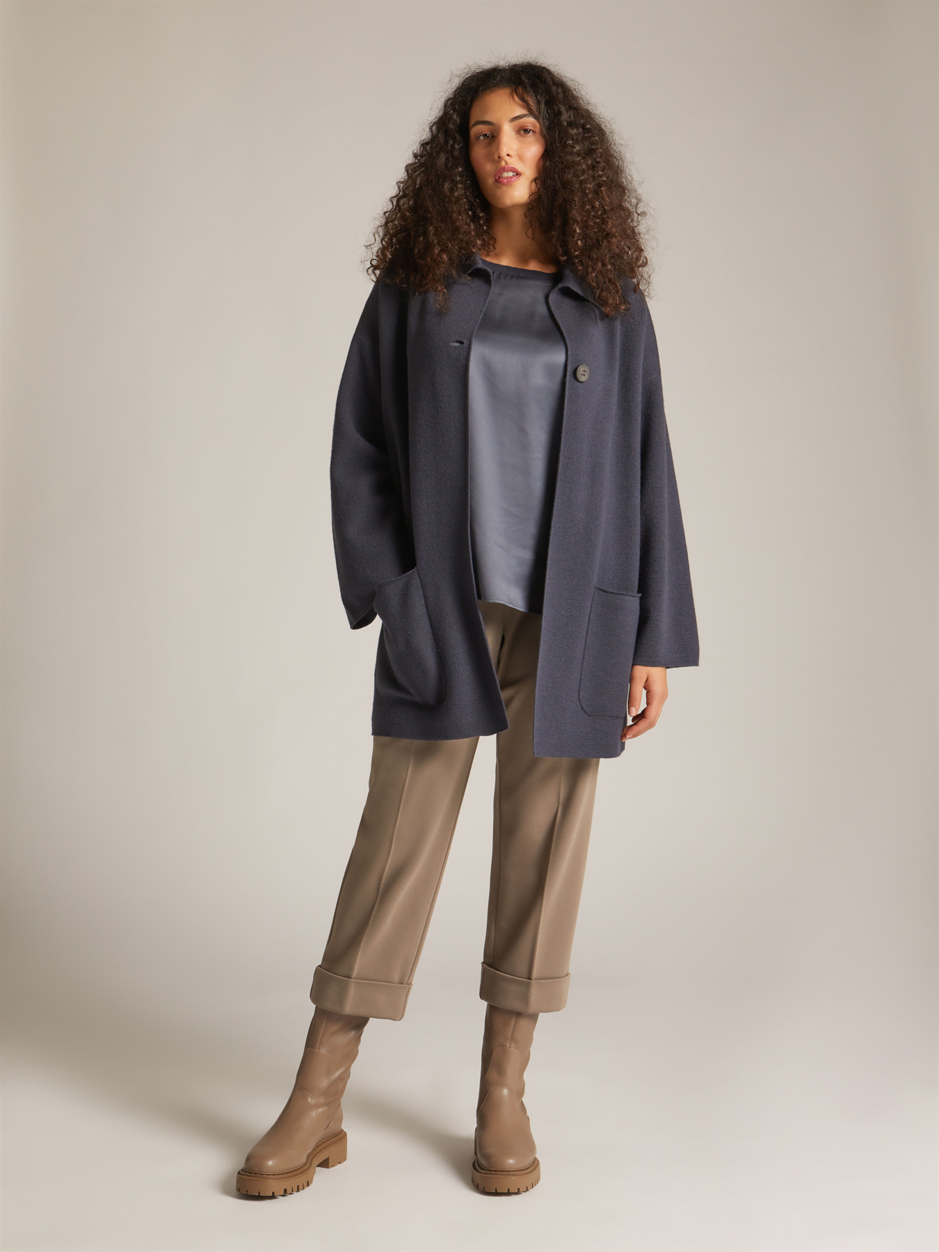 Jacke aus gekochter Wolle image number 0