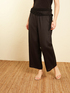 Pantalon cropped en lin avec ceinture en corde image number 2