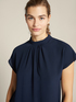 Blouse with pleated front image number 2