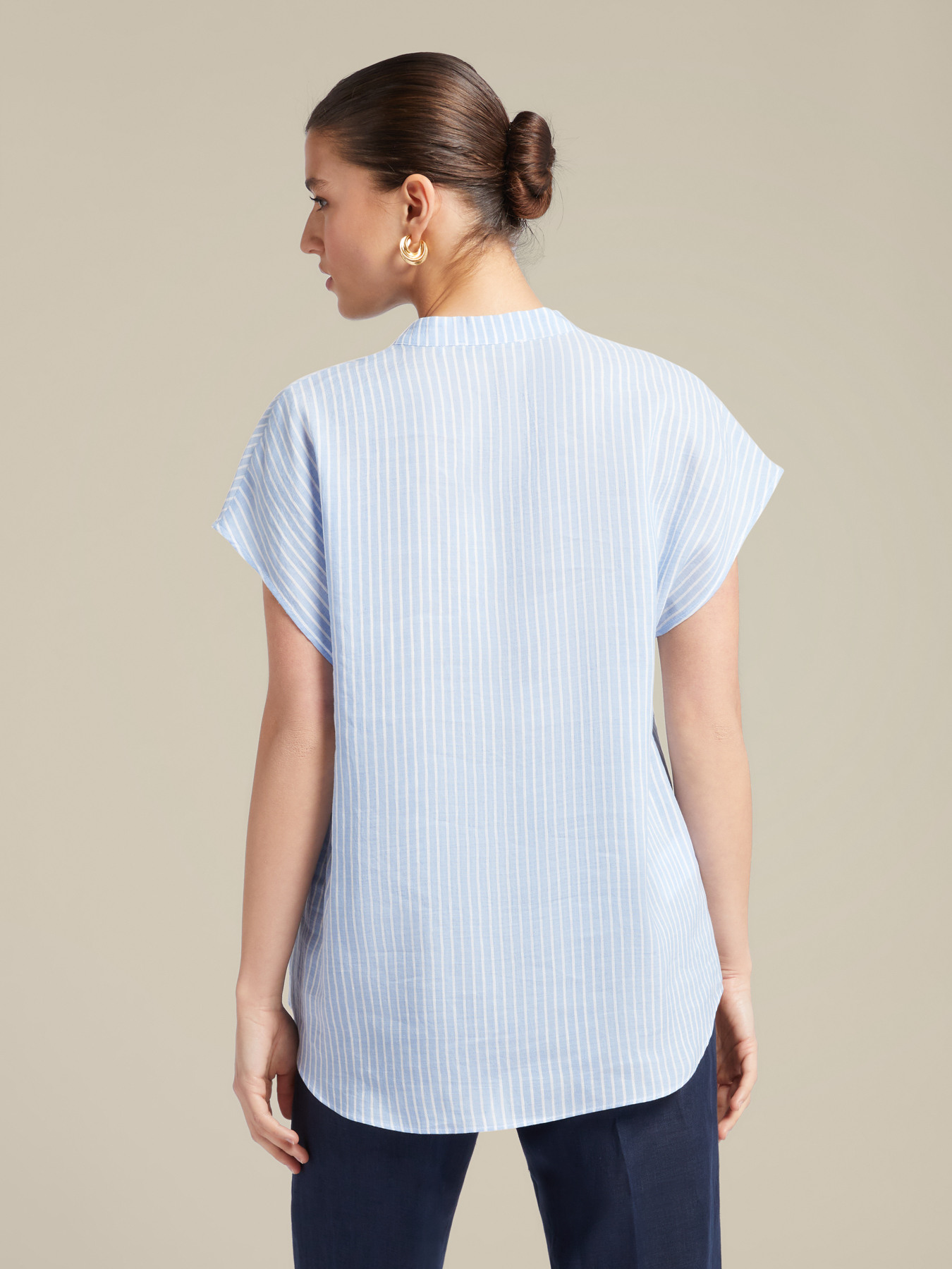 Micro striped blouse image number 1