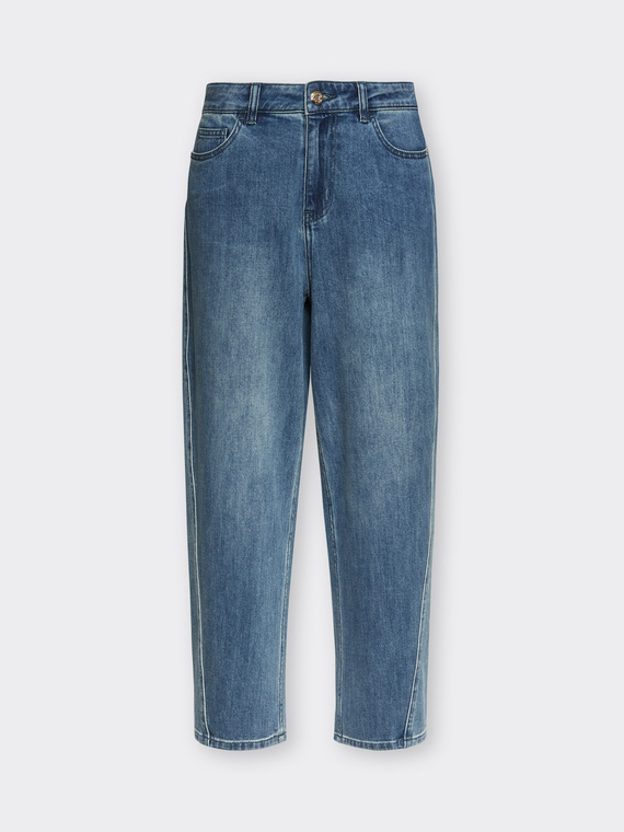Regular Jeans aus gewaschenem Denim