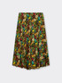 Printed jersey pleated skirt image number 5