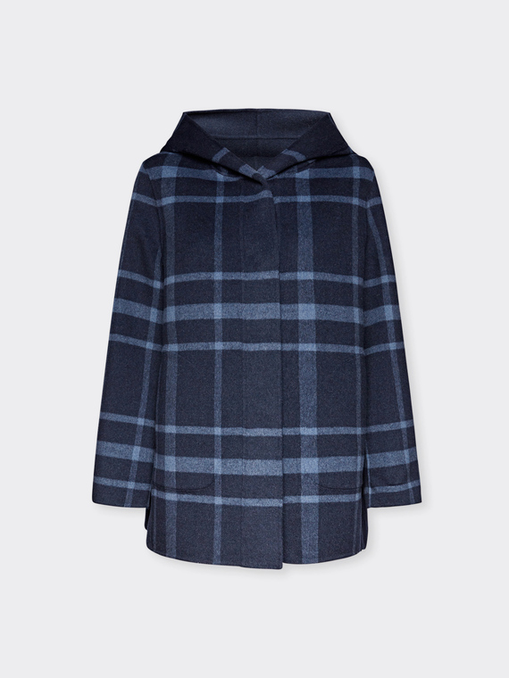 Manteau casual &agrave; motif &agrave; carreaux