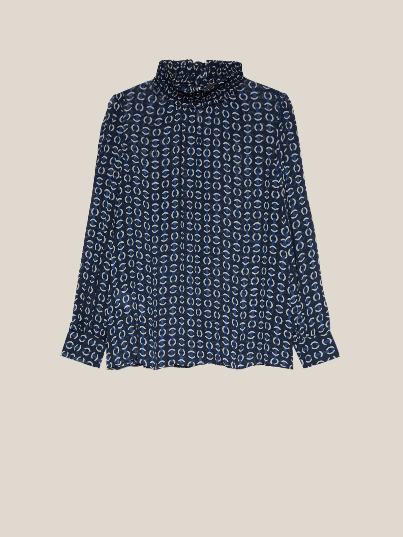 Blusa in georgette stampata image number 4