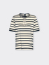 T-shirt rigata con ricami image number 4