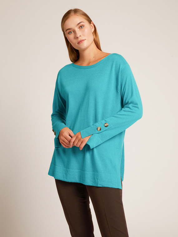 Sweater with boat neck