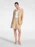 Blazer en m&eacute;lange de lin simple boutonnage image number 2