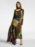 Printed viscose turtleneck t-shirt image number 2