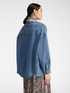 Chemise en denim d&eacute;lav&eacute; avec foulard image number 1