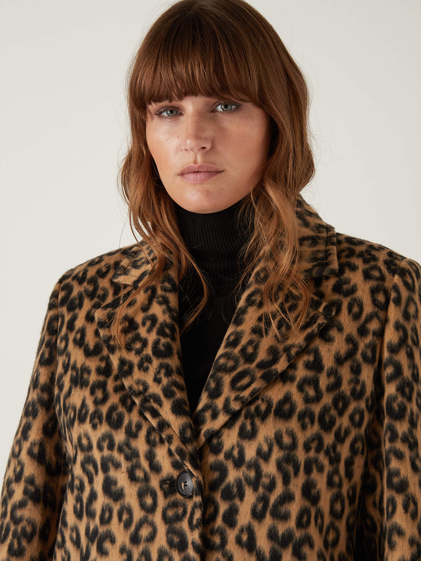 stradivarius leopard print coat