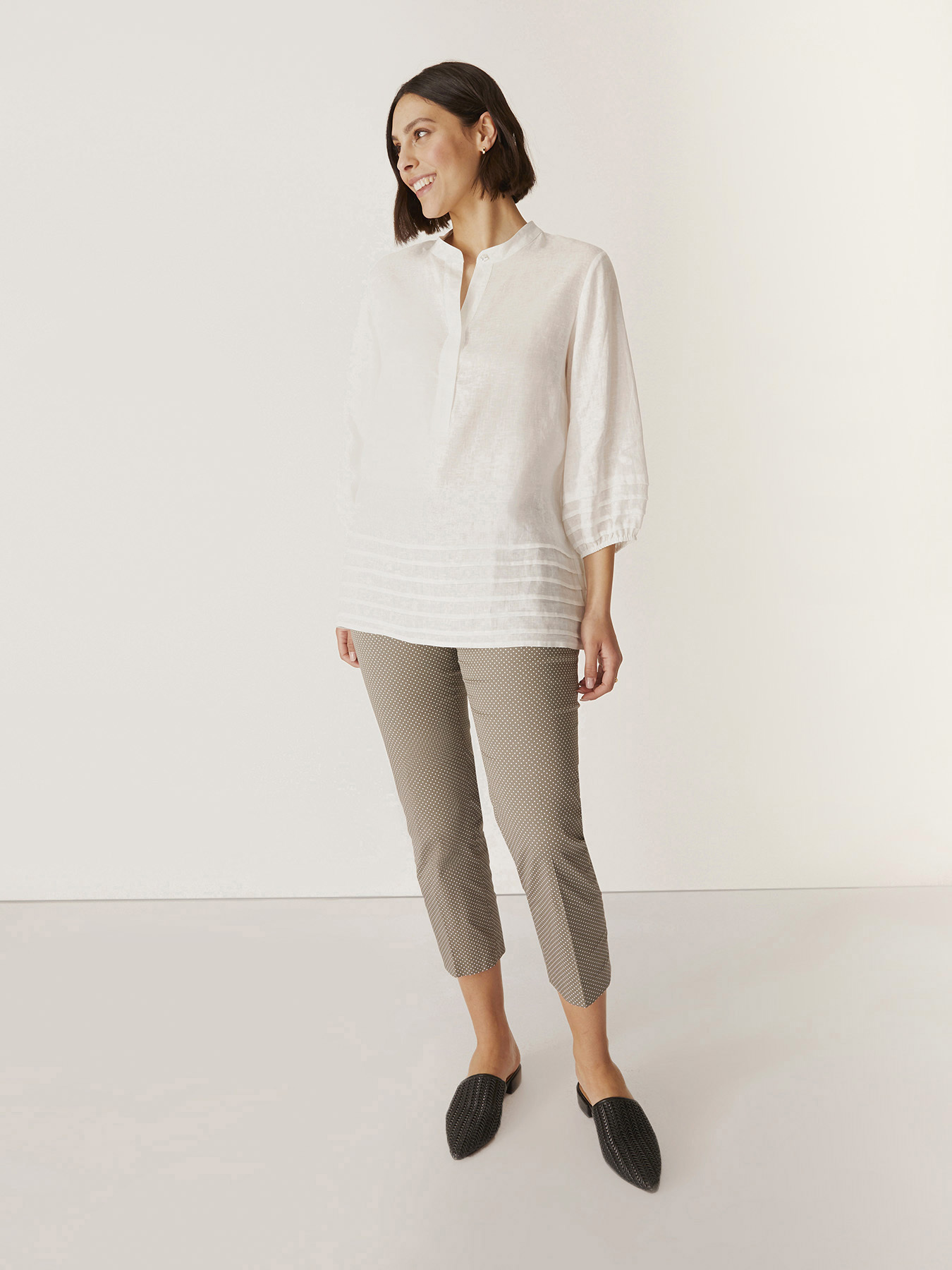 Pantaloni dritti a pois image number 0