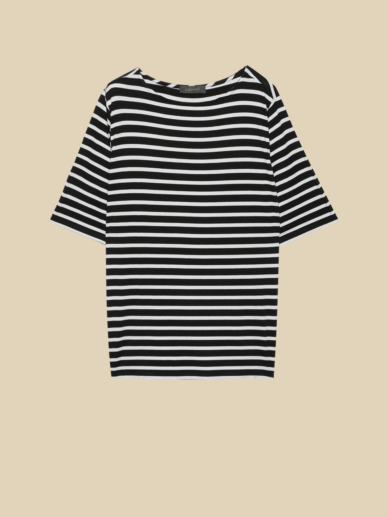 Camiseta de rayas en viscosa image number 4