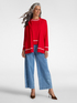 Cardigan aus Viskosemischung mit Streifendetails image number 2