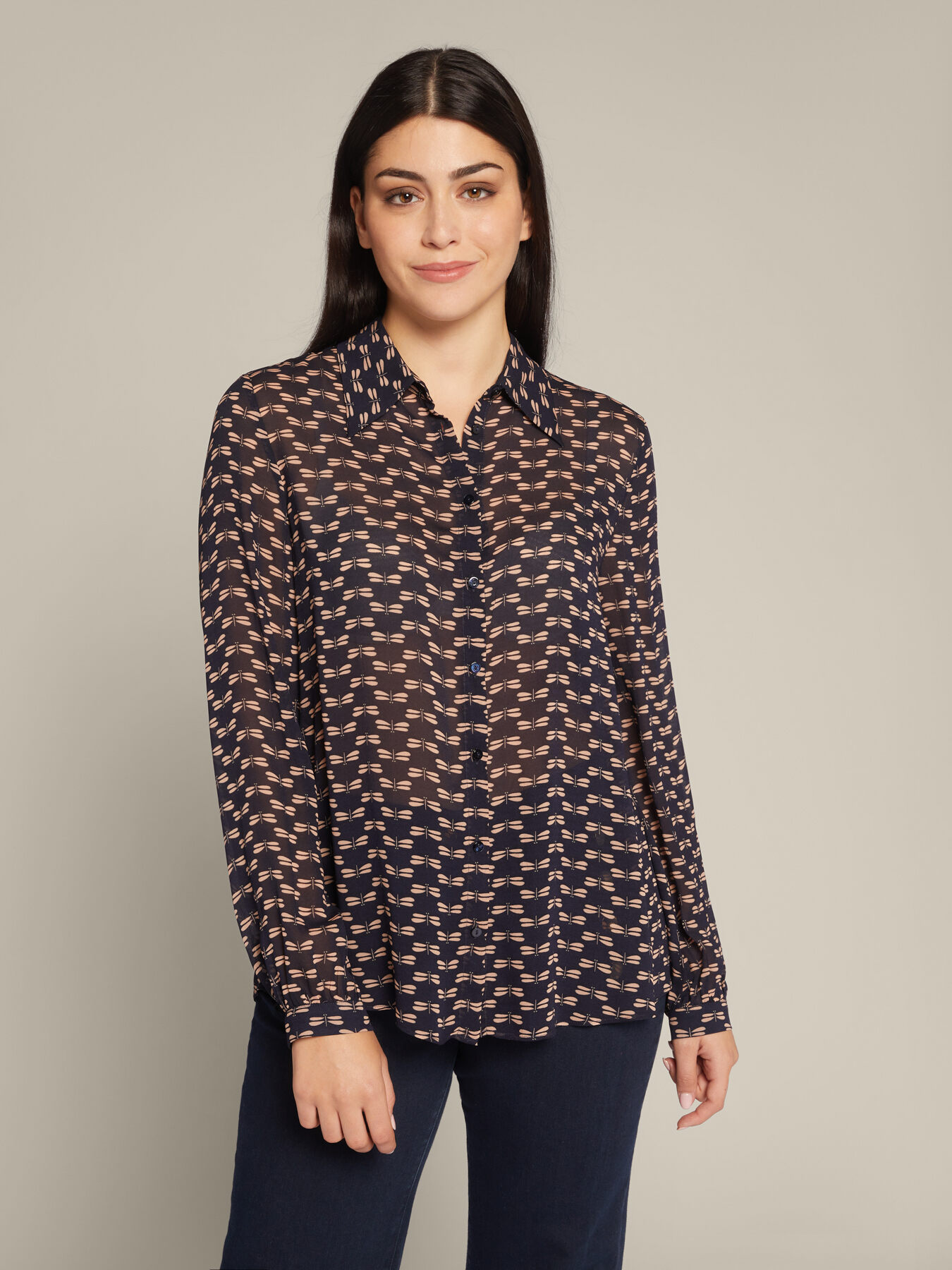 Camicia in georgette stampata image number 2