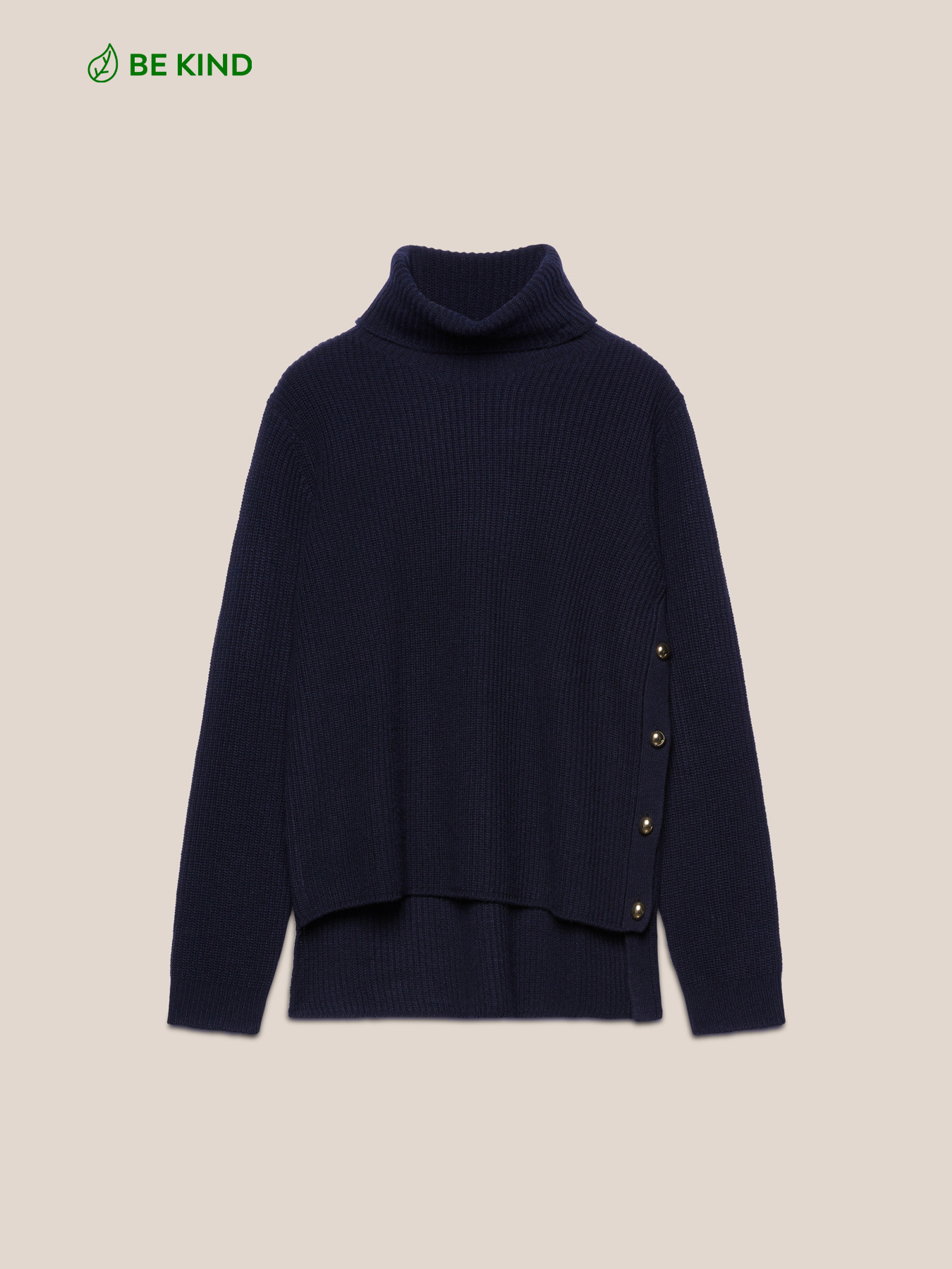 Pull à col roulé avec boutons latéraux image number 4