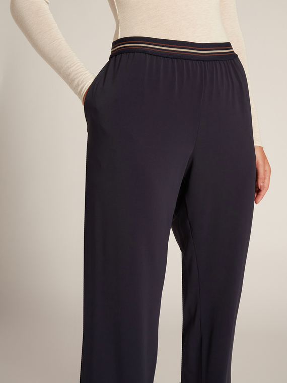 Elena Mirò Pantaloni in jersey con elastico rigato Donna