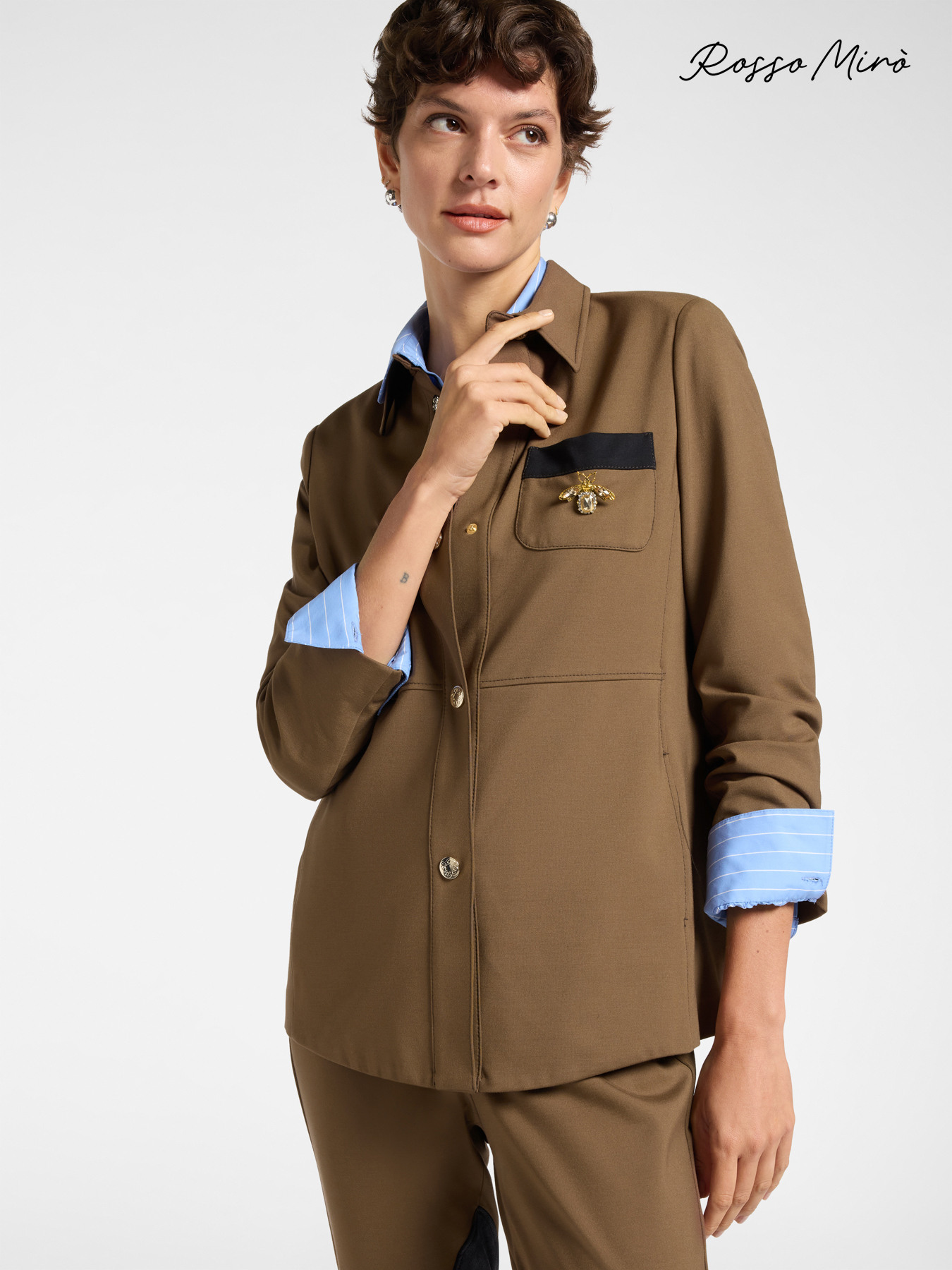 Surchemise en maille milanaise avec broche image number 0