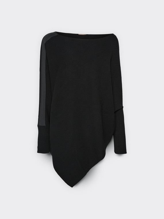 Maglia kimono con orlo asimmetrico