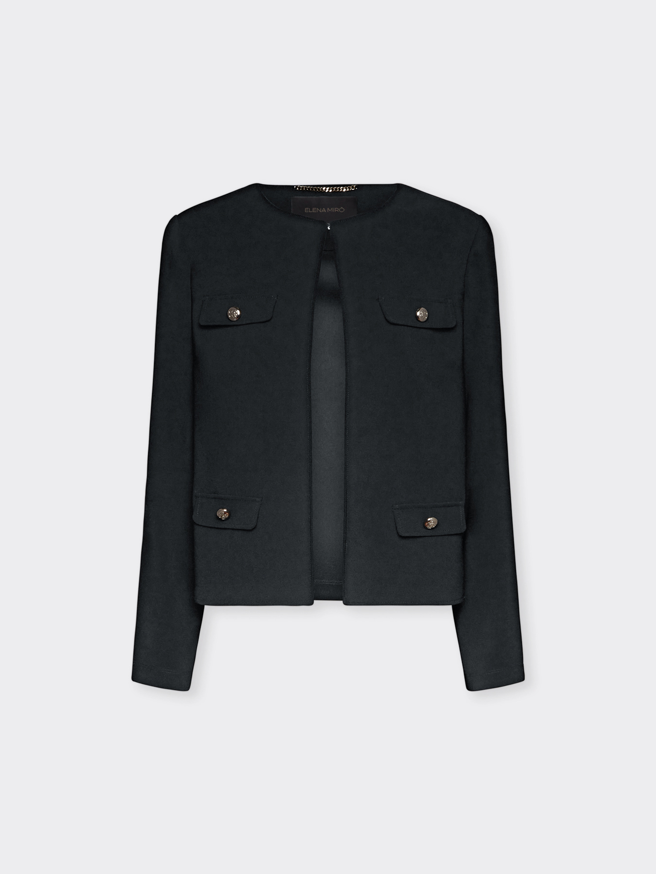 Short crew neck jacket image number 4