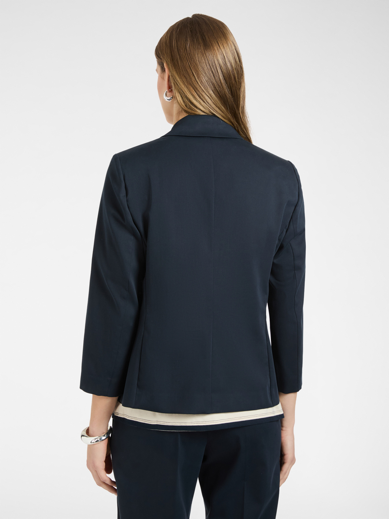 Stretch satin blazer image number 1