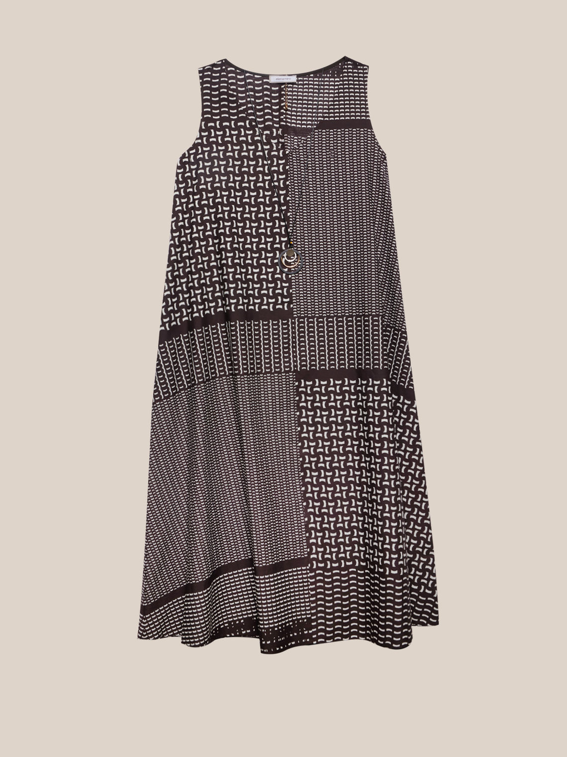 Elenamiro&nbsp;: Robe imprim&eacute;e avec collier_8