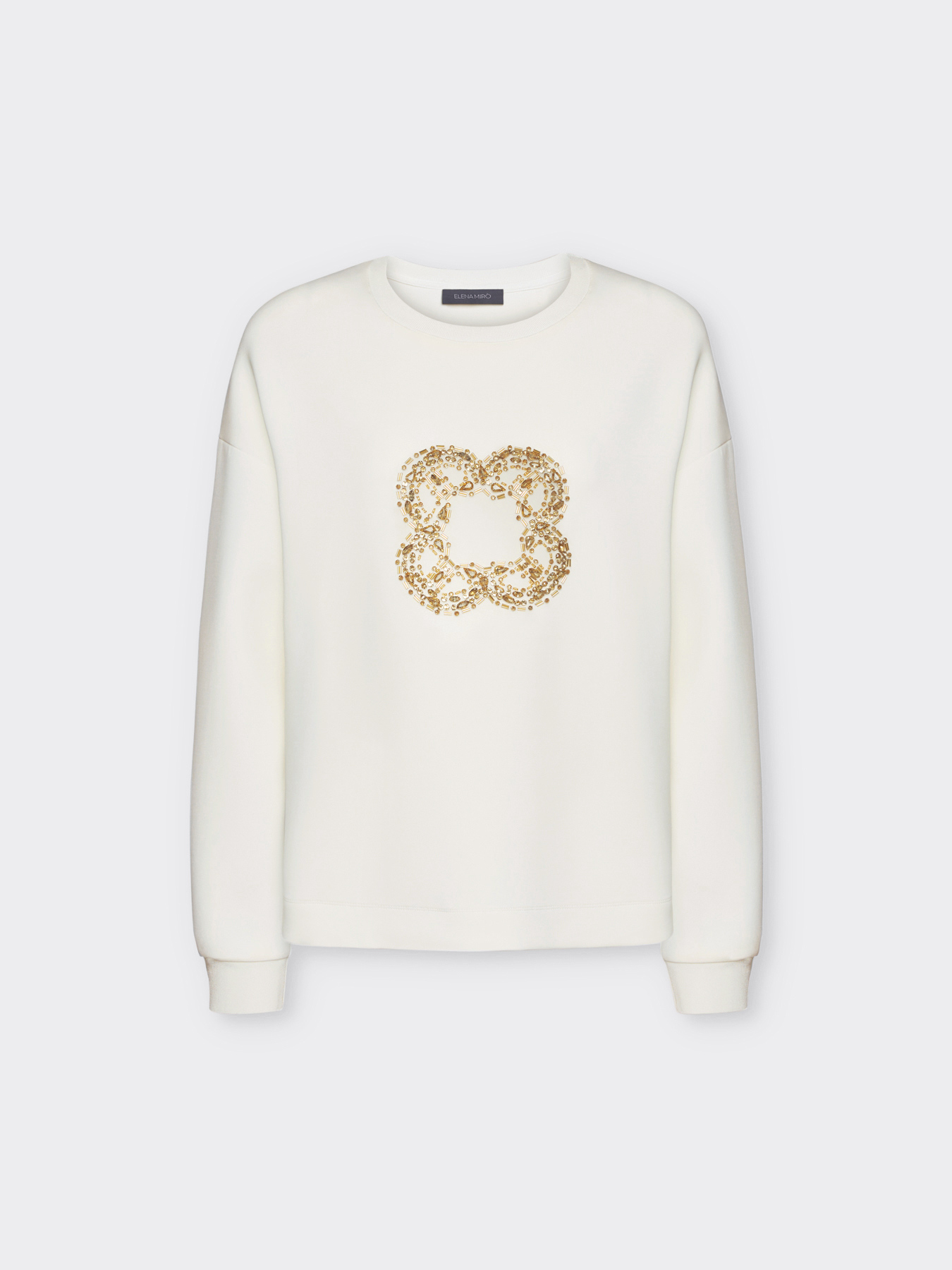 Sweatshirt mit Maxi-Monogramm-Stickerei image number 4