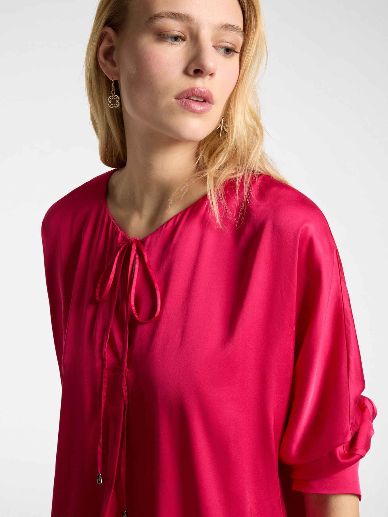 LENZING™ ECOVERO™ viscose satin blouse image number 3