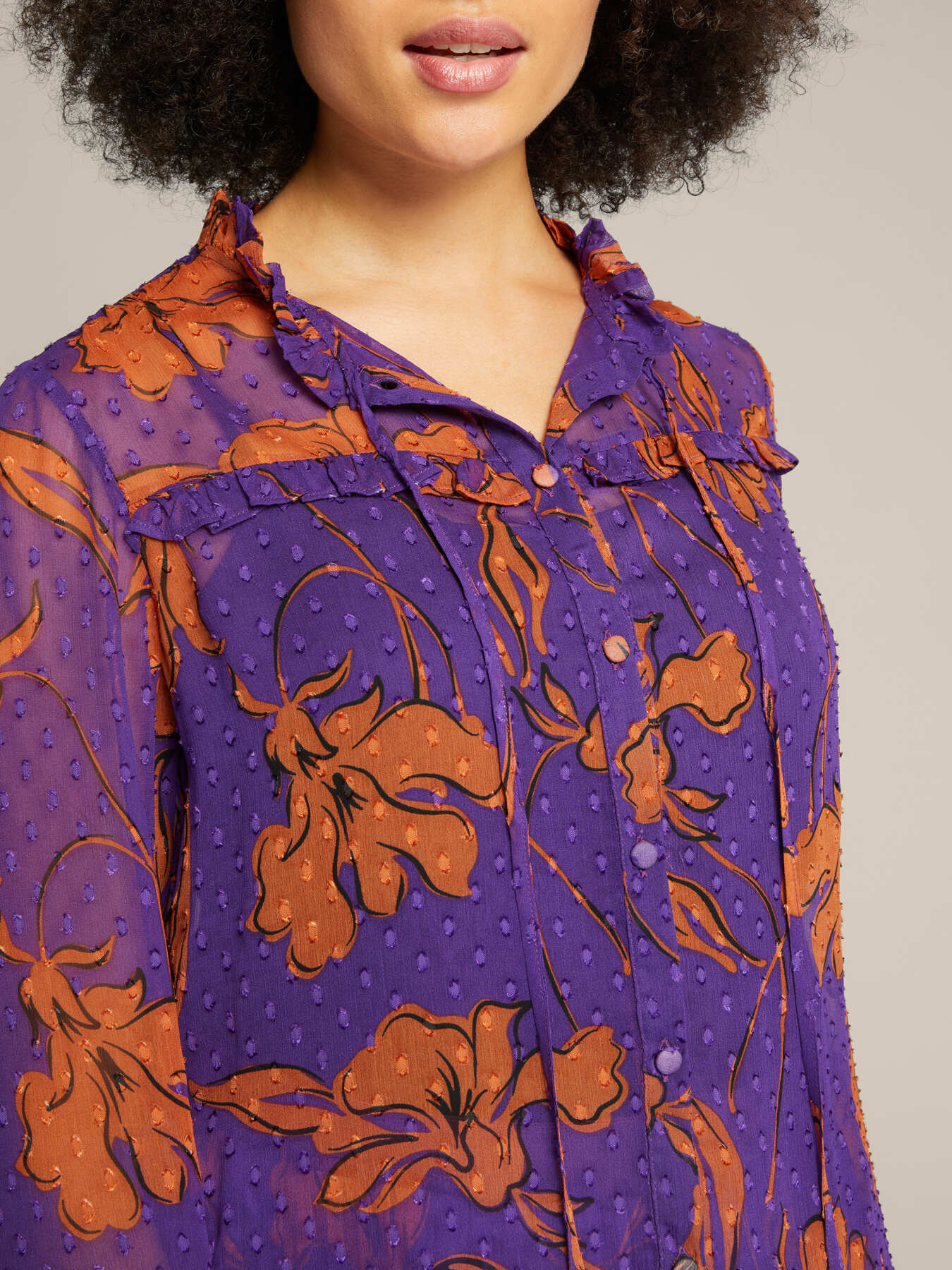 Camisa floral de fil-coup&eacute; image number 3