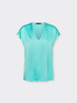 Blusa de raso con escote de pico image number 4