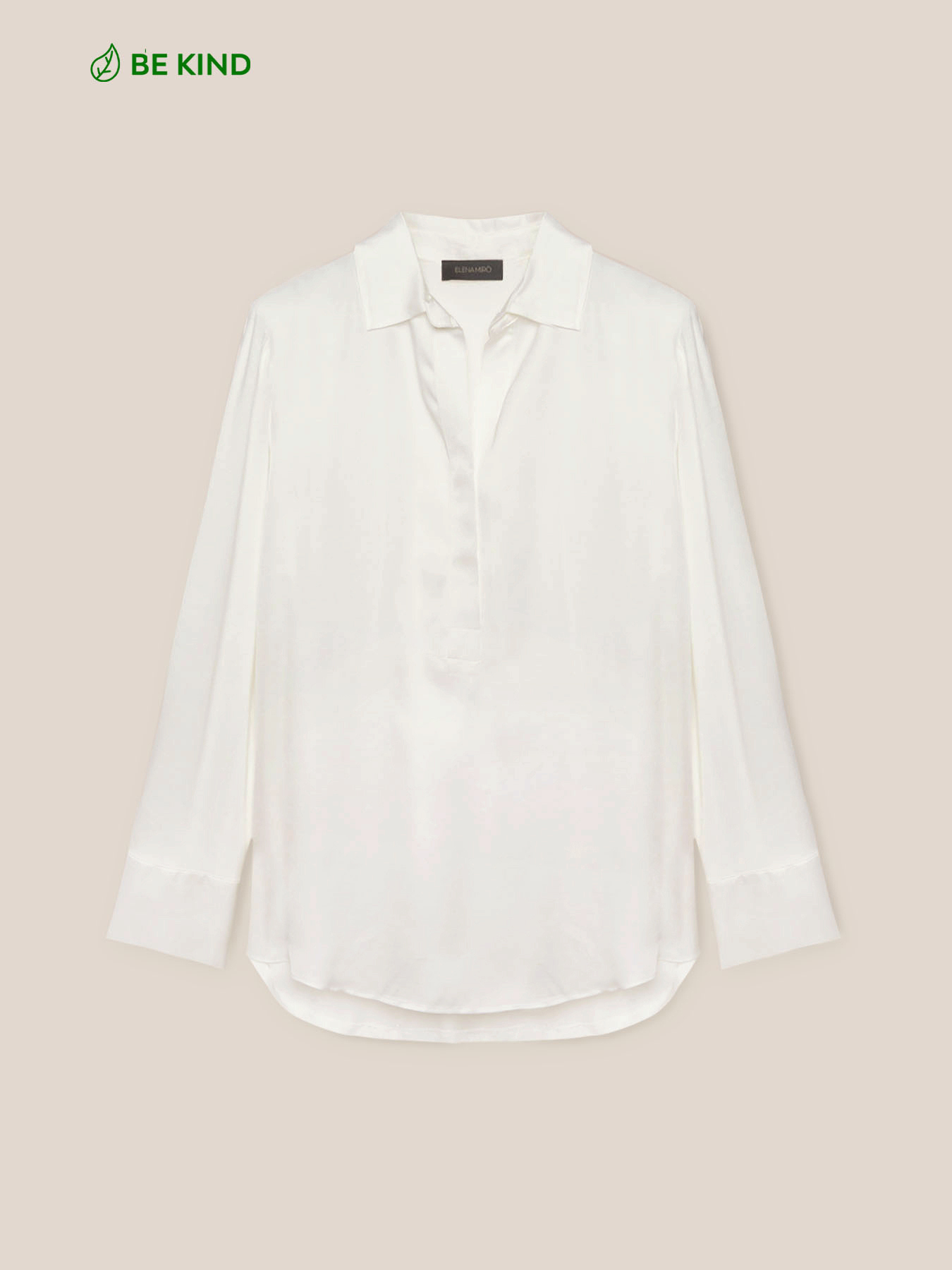 T-shirt in due tessuti con colletto image number 4