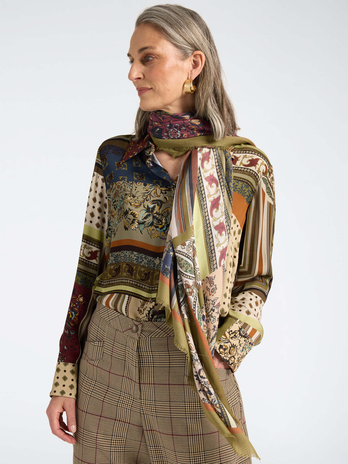Printed modal scarf image number 0