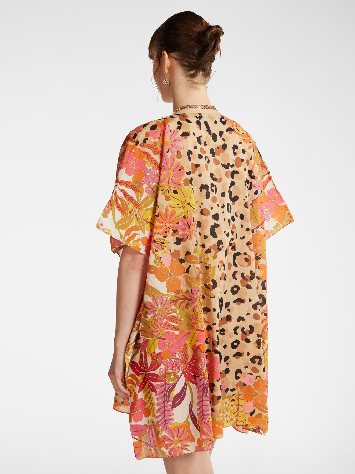 Printed and embroidered caftan image number 1
