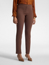 Slim-fit trousers in cotton-blend cr&ecirc;pe image number 2