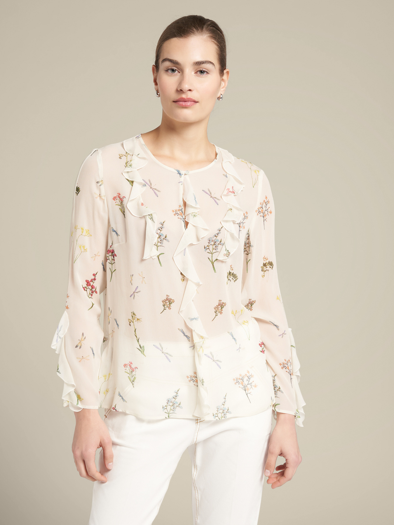 Printed georgette blouse image number 0