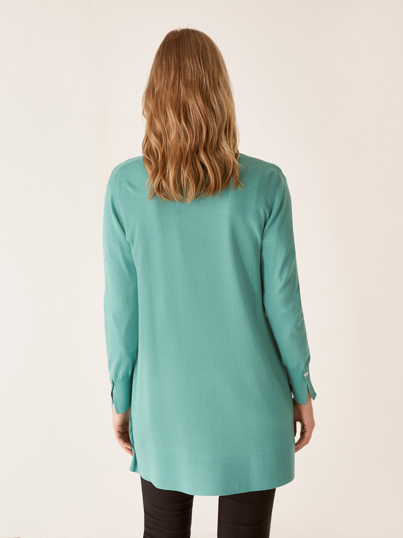 C&aacute;rdigan holgado liso image number 1